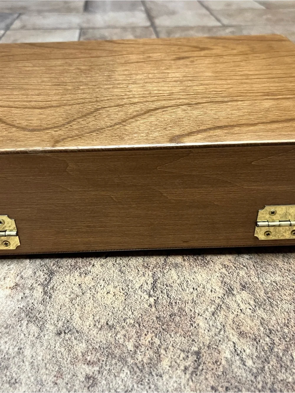 Collectible Mid-century Enid Collins of TX Hand-Painted Jeweled Wood Box Purse - Picture 2 of 4